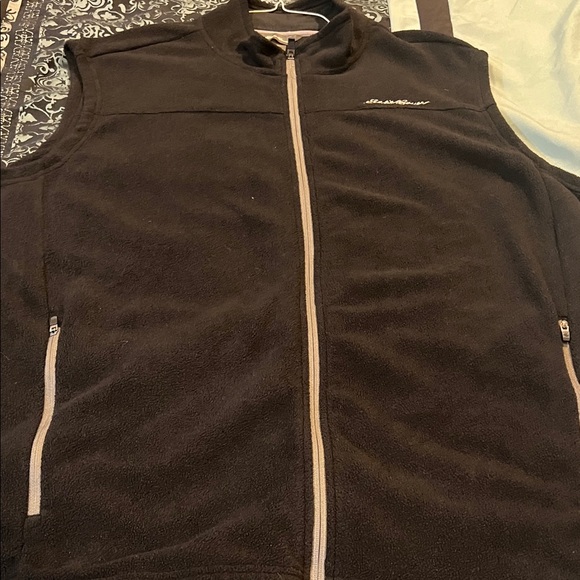 Eddie Bauer Dark Brown Fleece Vest - Picture 8 of 8